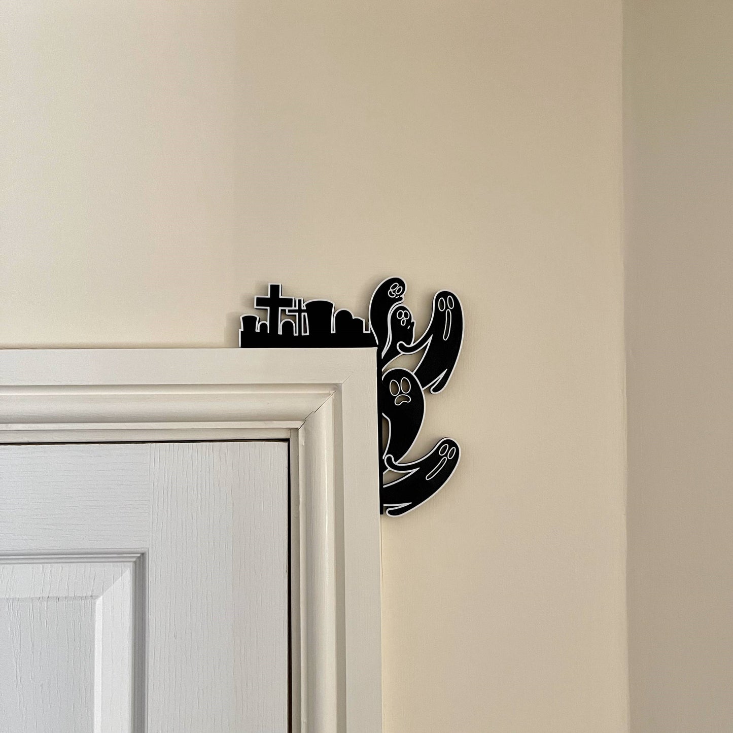 Ghost Graveyard Door Decoration