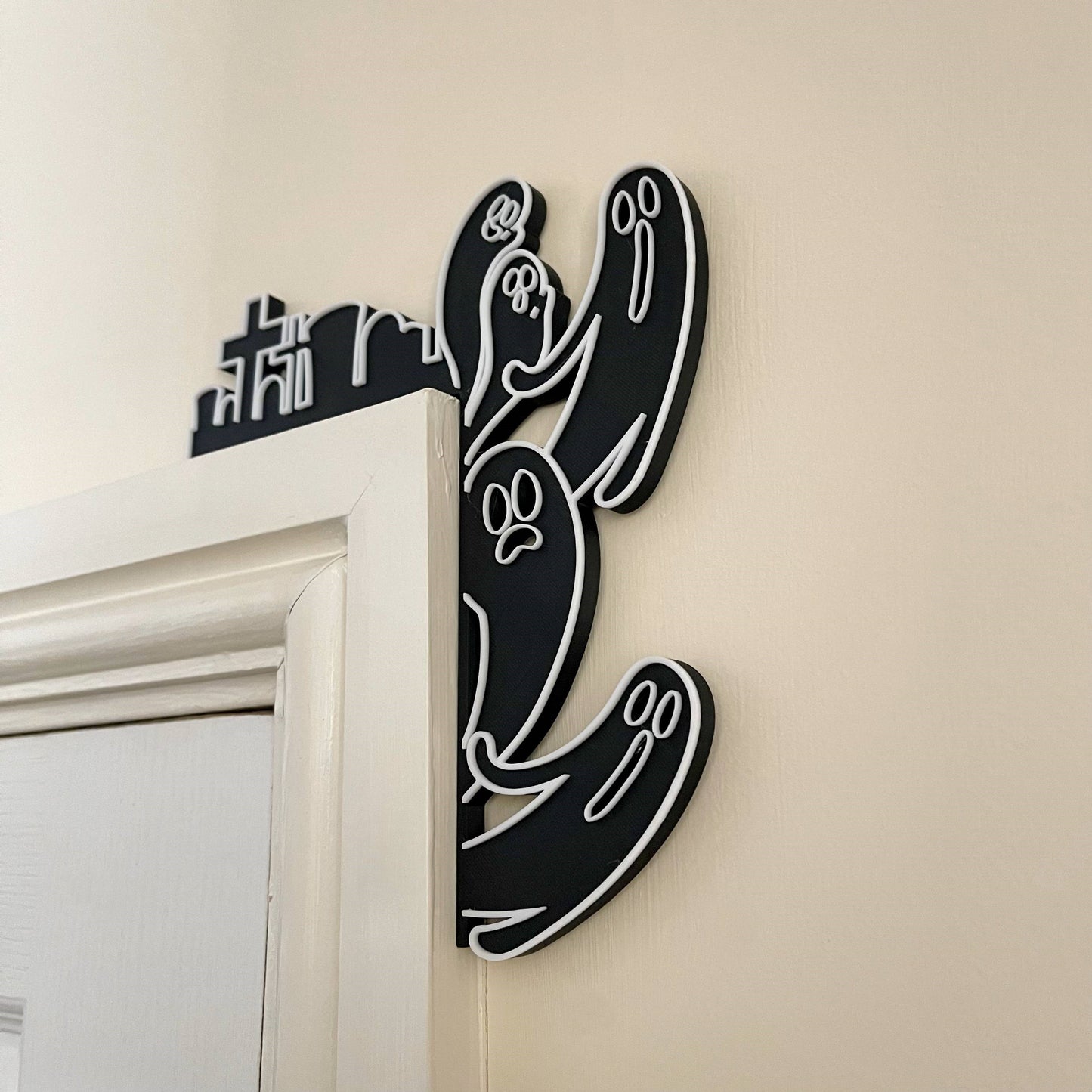 Ghost Graveyard Door Decoration