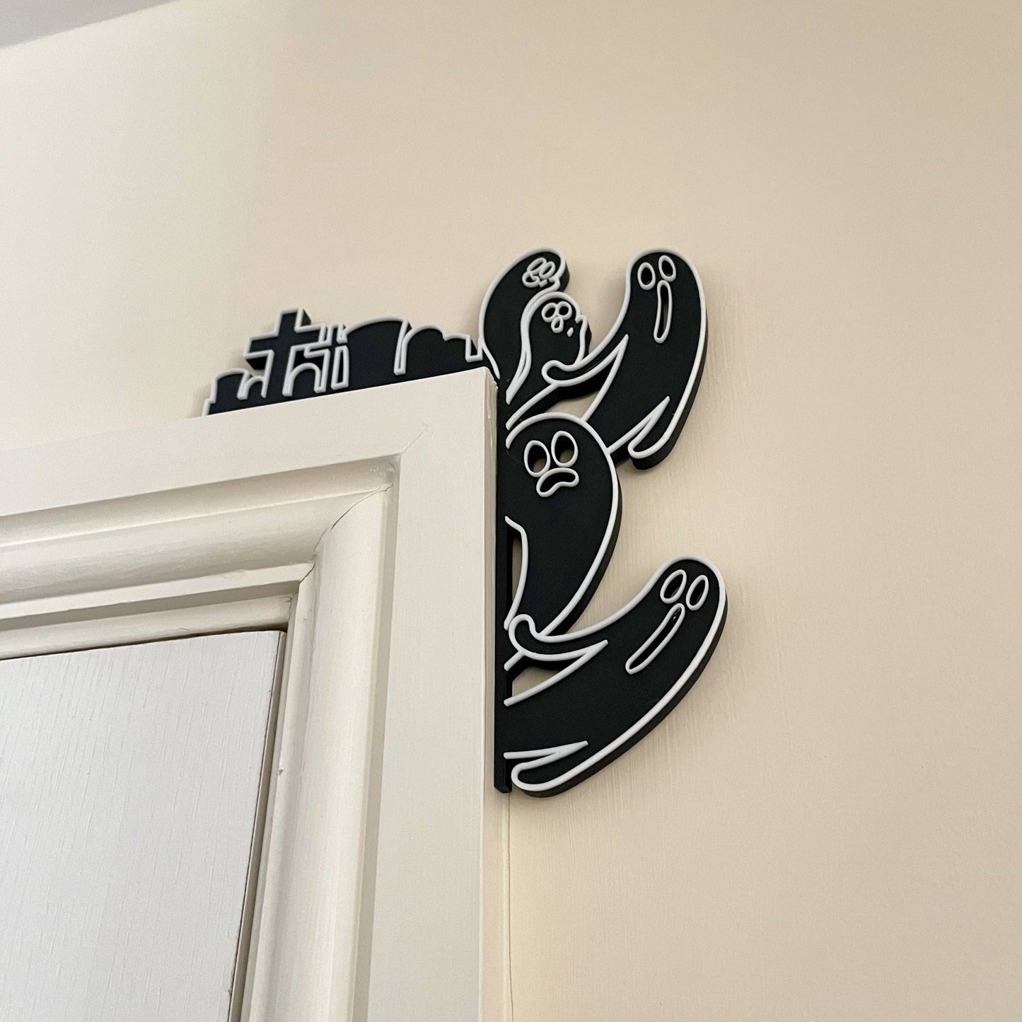 Ghost Graveyard Door Decoration
