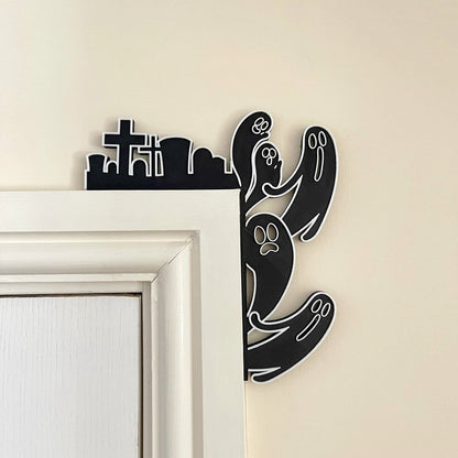 Ghost Graveyard Door Decoration