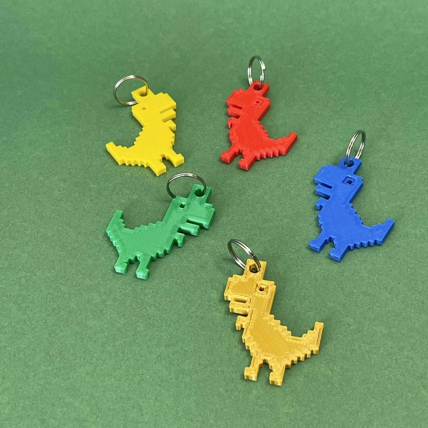 8-Bit T-Rex Keychain