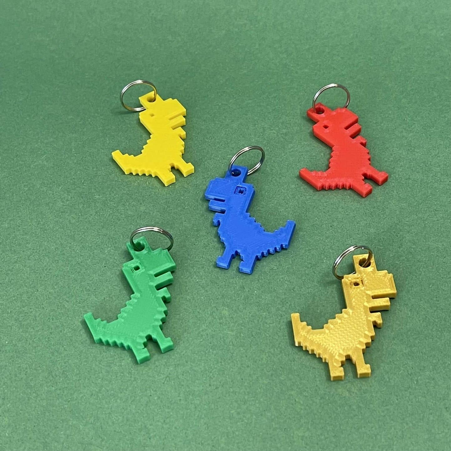 8-Bit T-Rex Keychain