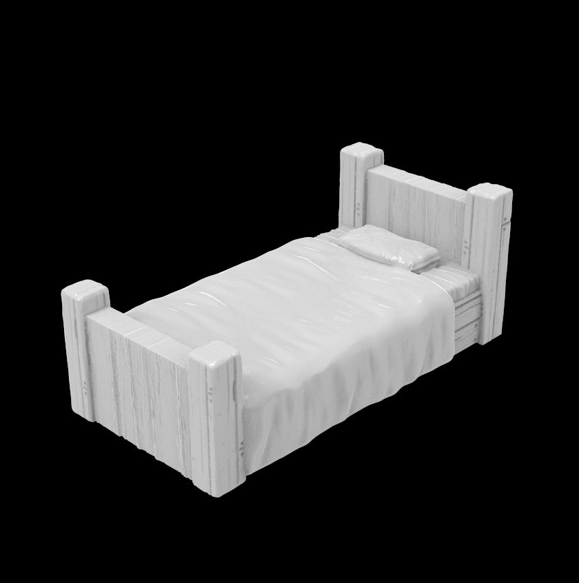 Single Bed - 32mm Furniture Miniature
