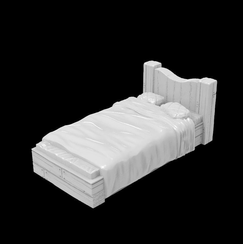 Single Bed - 32mm Furniture Miniature